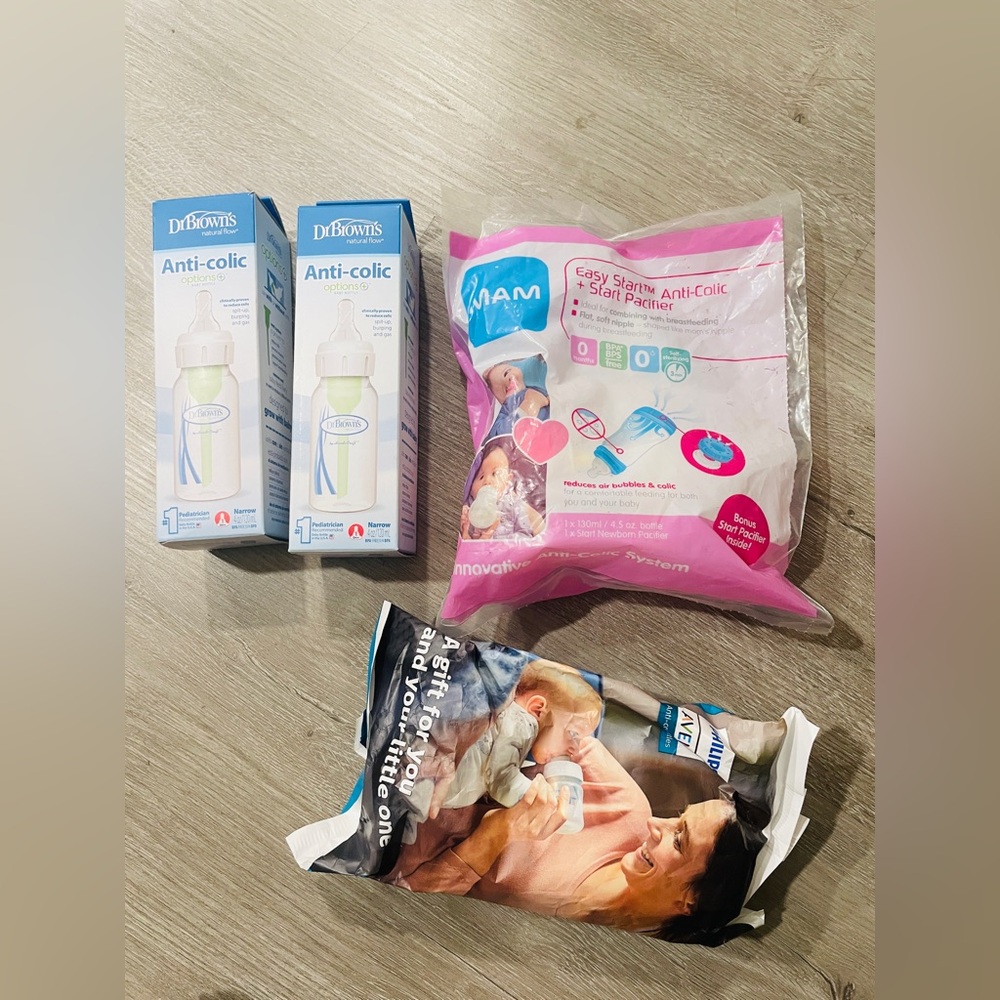 Baby Bottle Bundle – Dr. Brown’s Anti-Colic + MAM Anti-Colic + Philips Avent